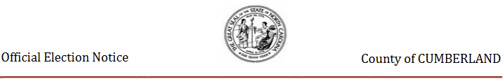 Official Election Notice  for the County of CUMBERLAND