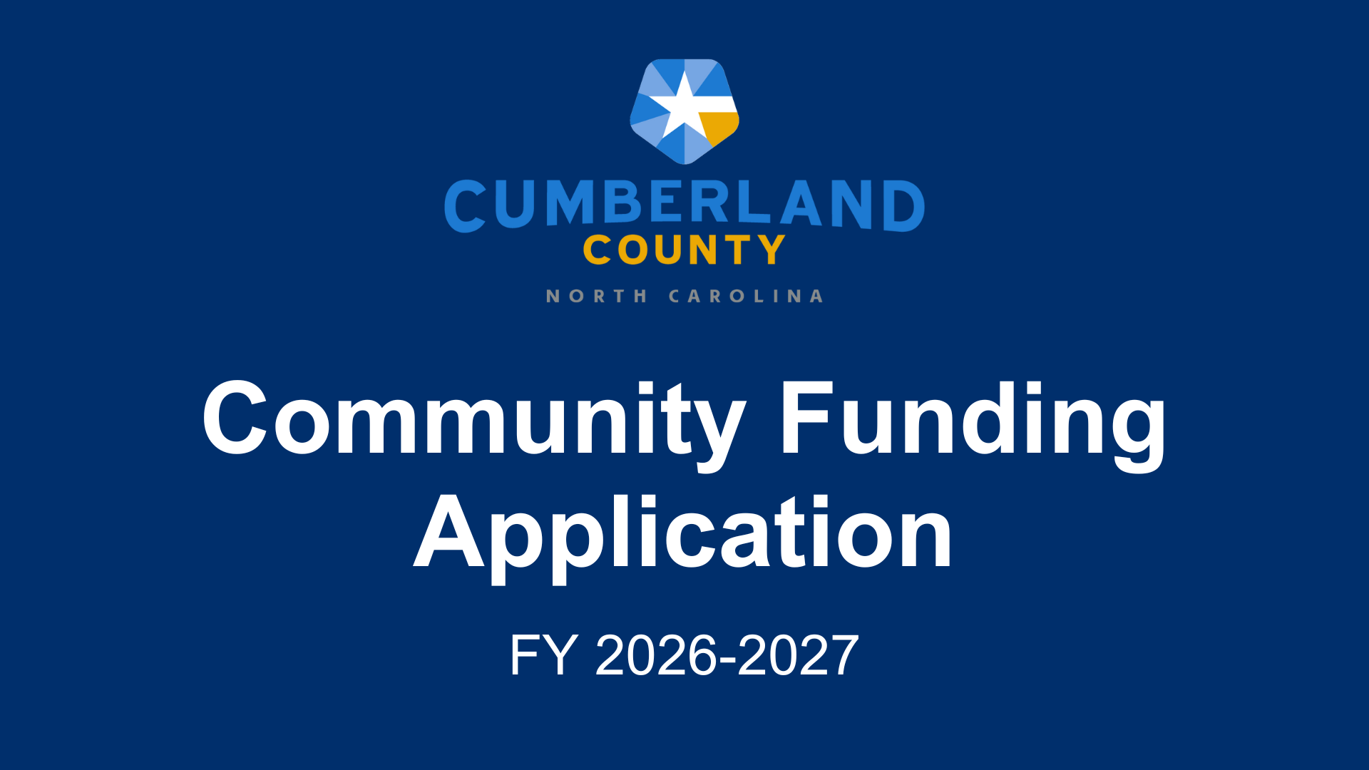 Go to the Community Funding application for fiscal year 2026-2027.